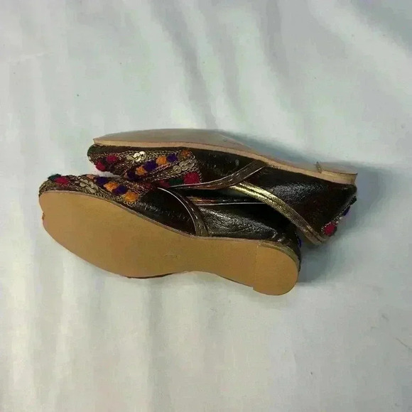 Traditional Afghani Slippers/Jutti shoes /party shoes  - Size 4 - Picture 3 of 12